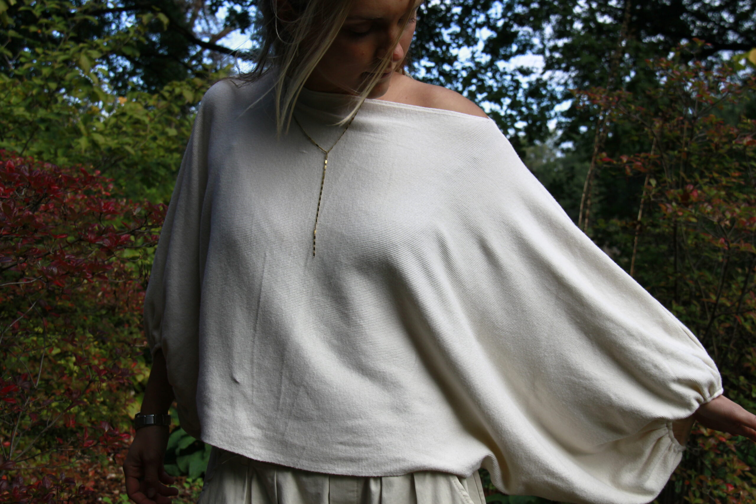 DELPHINE LOOSE KNIT TOP ECRU - Image 4